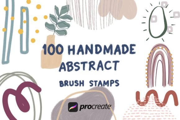 100 Abstract Brush Stamps: Unlocking Procreate Creativity