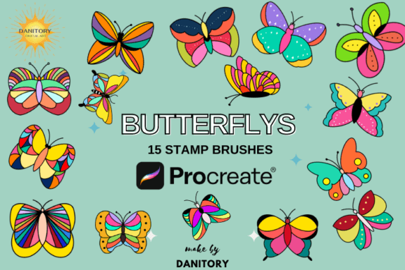 15 Butterflys Stamp Brushes: Elevate Your Digital Creations