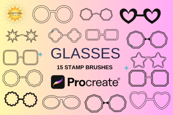 15 Glasses Stamp Brushes: A Creative Toolkit for Digital Designers