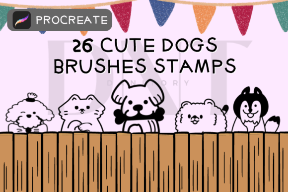 26 Cute Dogs Brushes Stamps for Procreate