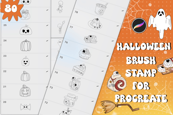 80 Halloween Brush Stamps for Procreate: A Creative Toolkit