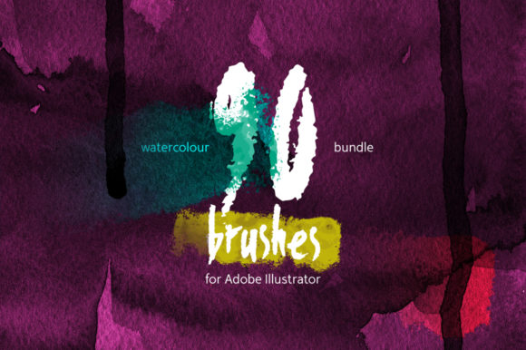 Bring Authentic Texture to Your Projects with 90 Watercolor Brushes
