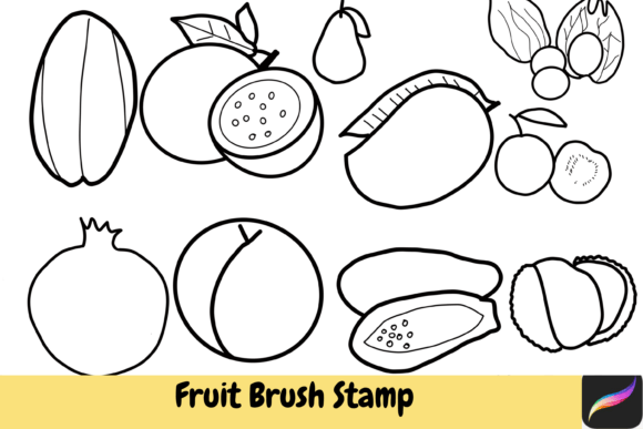 Bring Nature to Your iPad: Fruit Plant Natural Brush Stamps