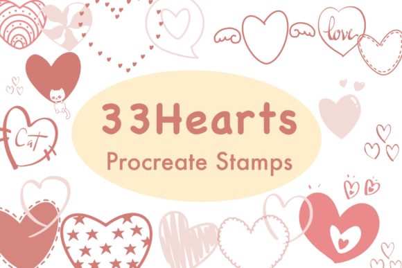 Elevate Your Digital Art with Hearts Procreate Brush Stamps