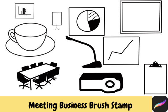 Elevate Your iPad Designs with Procreate Meeting Brush Stamps
