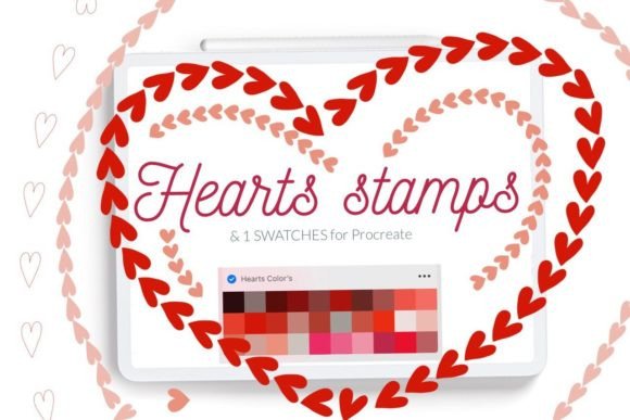Elevate Your Valentine's Art with Hearts Stamps for Procreate