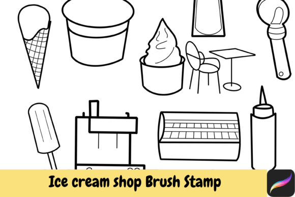 Ice Cream Shop Brush Stamps Procreate: A Designer's Sweet Toolkit
