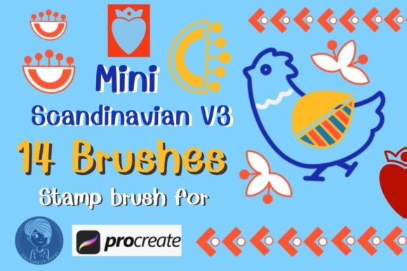 Mini Scandinavian V3 Stamp Brushes: Clean & Versatile Design