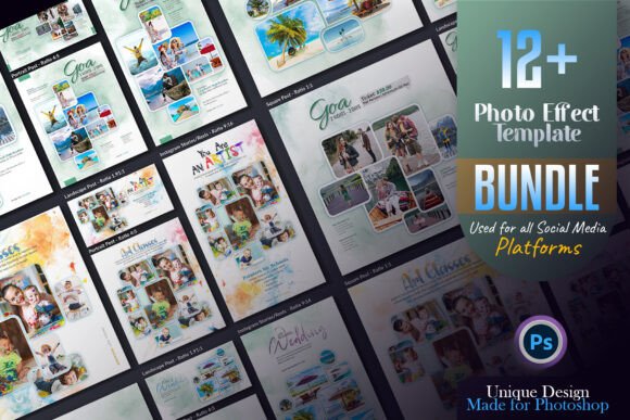 Photo Collage, Effects Templates Bundle: Elevate Your Social Media Content
