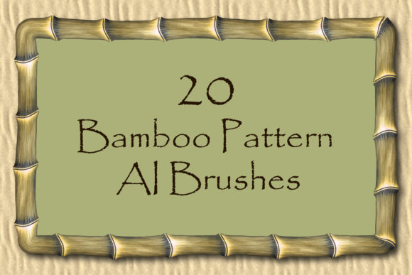 Trunk of Bamboo - 20 Illustrator Brushes for Tropical Design