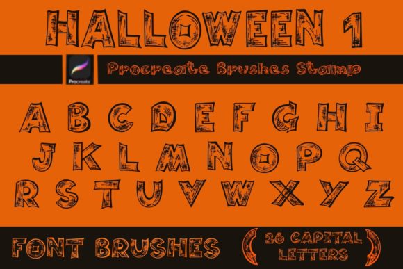 Unlocking Spooky Creativity: Procreate Brushes Stamp Halloween 1 Font